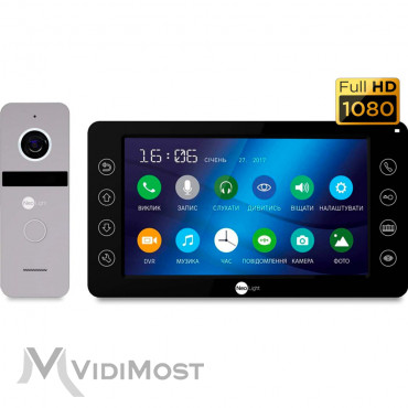 Комплект відеодомофона Neolight KAPPA+ HD Black / Solo FHD Silver