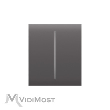 Центральна кнопка Ajax CenterButton (2-gang) вертикальна сіра