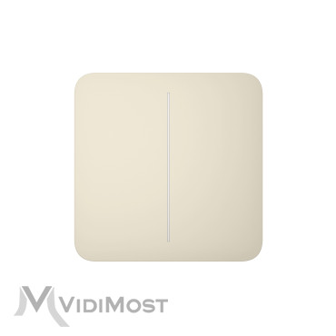 Кнопка Ajax SoloButton (2-gang) слонова кістка-1