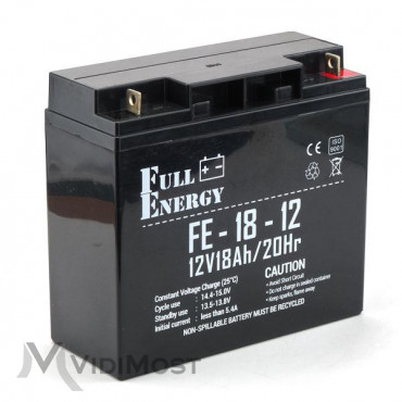 Акумуляторна батарея Full Energy FEP-1218 для ДБЖ 12В 18 Аг