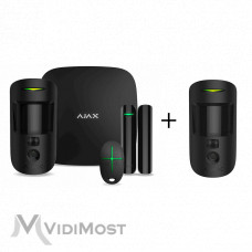 Комплект охоронної сигналізації Ajax StarterKit Cam black + MotionCam black