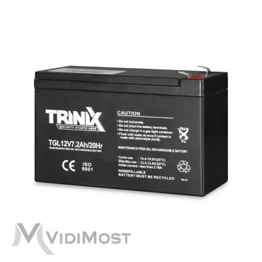 Акумулятор гелевий TRINIX GEL TGL12V7.2Ah/20Hr-1